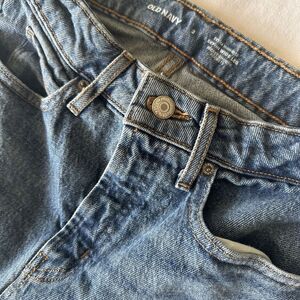 Old Navy Women's 2 Jeans Ski-Hi Wide Leg Distressed‎ Extra High Rise Distressed